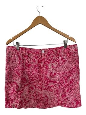 G.H. Bass & Co. Hot Pink Paisley-Print Mini Skirt